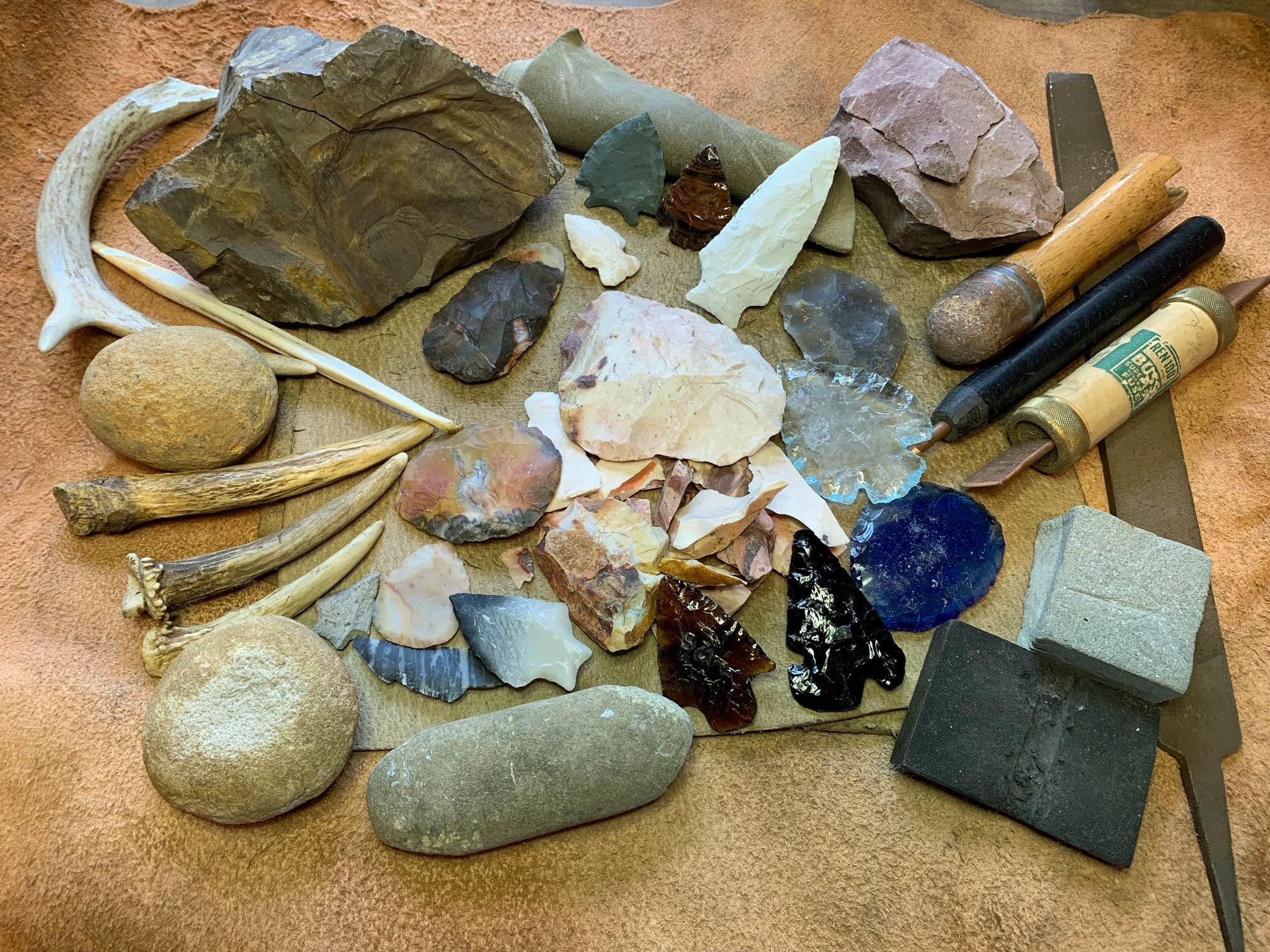 Flintknapping tools and materials